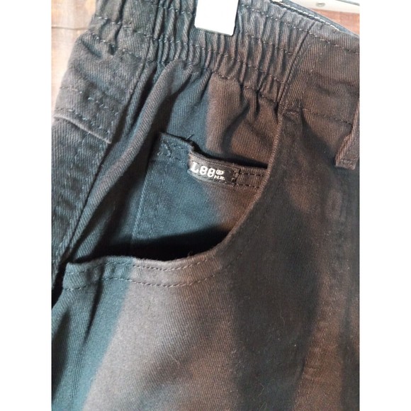 Lee Riders Womens Side Elastic Utility Black Denim Size 14 Short - Picture 3 of 10
